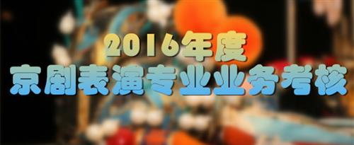 狂操美女嫩逼国家京剧院2016年度京剧表演专业业务考...